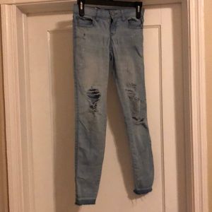 Bleached Destructed Aeropostale Ankle Jeggings